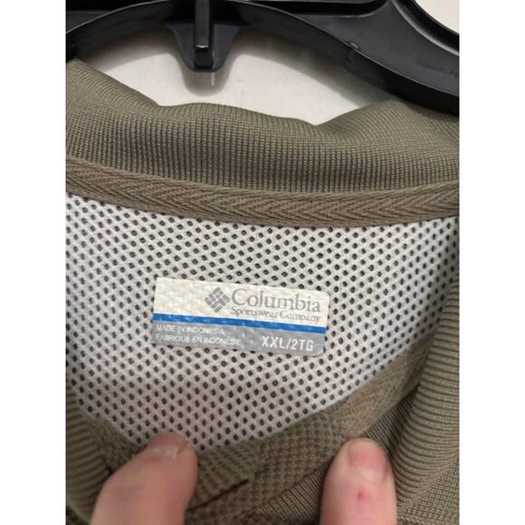 Columbia Men's Low Drag Offshore Polo XXL Omni-Shade 2TG Fishing Cypress - Picture 6 of 7